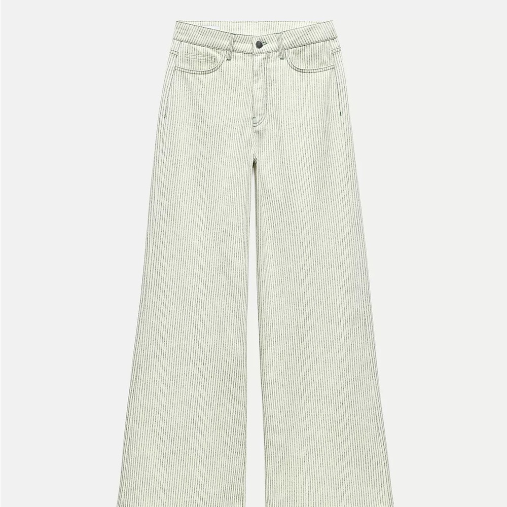 Worn once Zara Striped Wide-Leg Pants